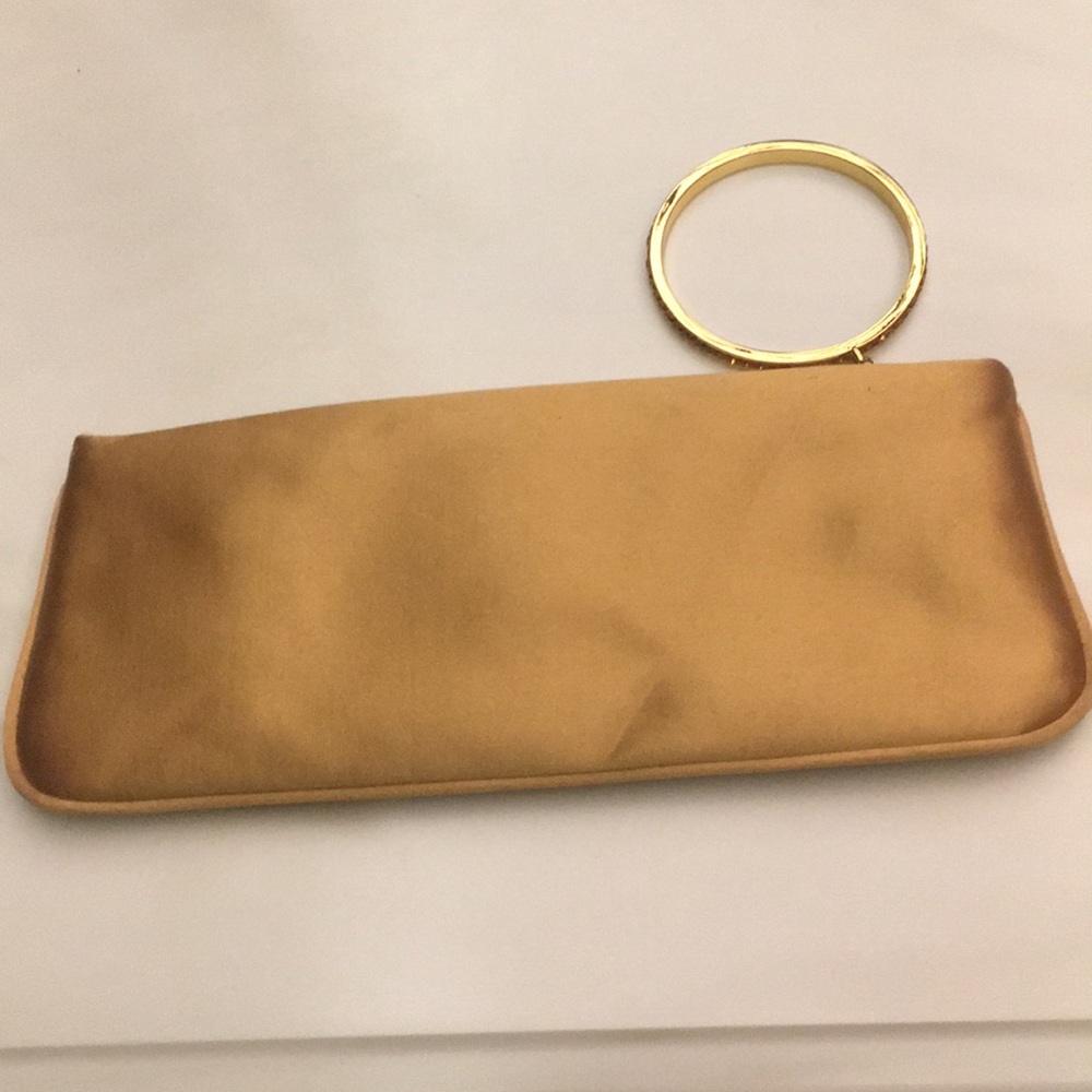 Clutch velvet purse with bangle zipper - Picture 3 of 6